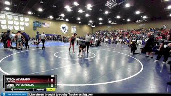 120 lbs Cons. Round 3 - Christian Espinoza, Cerritos vs Tyson Alvarado, Coalinga