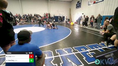 140 lbs Rr Rnd 4 - Benjamin Cox, Heat vs James Hartley, Vinita Kids Wrestling