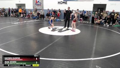 87 lbs Round 2 - Hayden Kumfer, Interior Grappling Academy vs Rose Rivers, Bethel Freestyle Wrestling Club