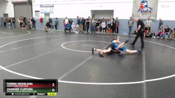 117 lbs Round 2 - Torrin Mickelson, Kodiak Wrestling Club vs Charger Clifford, Chugach Eagles Wrestling Club