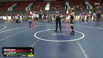 107 lbs Round 2 (6 Team) - Liam Mcmillen, Ninja Killer vs Brewer Mills, Metro All Stars