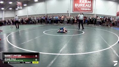 49 lbs Quarterfinal - Barrett Switzer, Shenandoah Valley Wrestling Cl vs Ryker Polk, Great Bridge Wrestling Club