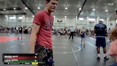 98 lbs Round 4 (6 Team) - Logan Worth, Osprey WC vs Braden Haley, 84 Athletes