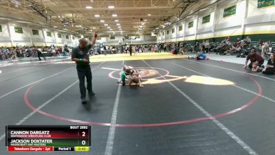 85 lbs Cons. Round 4 - Jackson Doxtater, Moorcroft Mat Masters vs Cannon Dargatz, Whitewood Wrestling Club