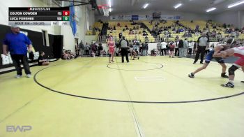 106 lbs Semifinal - Colton Cowden, Fort Gibson vs Luca Forshee, Vinita JH