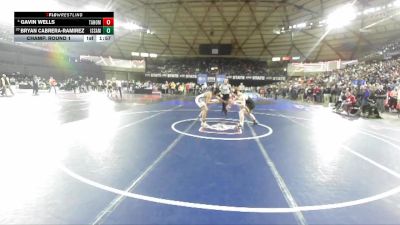 Boys 4A 150 lbs Champ. Round 1 - Bryan Cabrera-Ramirez, Issaquah vs Gavin Wells, Tahoma