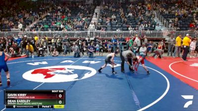 70 lbs Champ. Round 2 - Dean Eardley, Bridger Valley Bruins Wrestling vs Gavin Kirby, Glenrock Wrestling Club