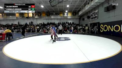 155 lbs Cons. Round 3 - Lillian Benoe, Beckman vs Cornille Addison, Murrieta Valley