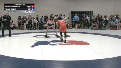 57 kg Champ. Rd Of 64 - Isaiah Harrison, Wyoming Wrestling Reg Training Ctr vs Cole Welte, Viking RTC