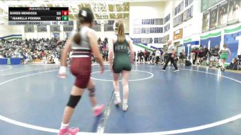 112 lbs Champ. Round 1 - Isabella Fodera, Poway vs Soren Mendoza, Scripps Ranch