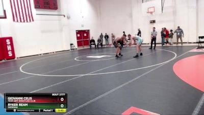 190 lbs Cons. Round 5 - Ryker Ream, Sheridan vs Giovanni Celis, Team Jeff Wrestling Club