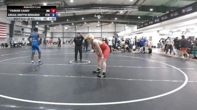 80 kg Cons. Quarters - Parker Casey, Sebolt Wrestling Academy vs Arkail Griffin-Edwards, Beat The Streets Chicago - Midway