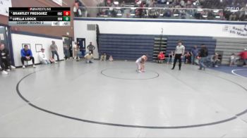 43 lbs Champ. Round 2 - Brantley Fresquez, Homedale Wrestling Club vs Luella Loock, Raft River Wrestling