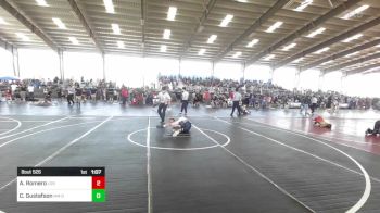 132 lbs Semifinal - Andres Romero, Los Lunas Tigers vs Caleb Gustafson, NM Outlaws