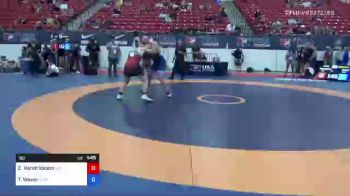 88 lbs Consi Of 4 - Zachary Hendrickson, Team Nazar Training Center vs Tod Wever, Las Vegas Wrestling Club