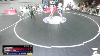 190 lbs Round 2 - Luke Limon, California vs Demetri Clark, Temecula Valley High School Wrestling