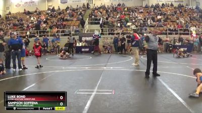 65 lbs Cons. Round 2 - Luke Bond, Clyde Amatuer Wrestling vs Sampson Goffena, Sidney Youth Wrestling