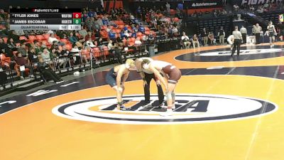 1A 165 lbs Quarterfinal - James Escobar, Rochester vs Tyler Jones, West Chicago (Wheaton Academy)