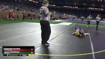 Girls-125 lbs Semifinal - Margaret Buurma, Fowlerville HS vs Arden Eschtruth, Midland HS