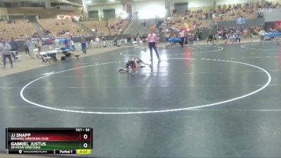 55 lbs Semifinal - Gabriel Justus, Seymour Wrestling vs Jj Snapp, Dragons Wrestling Club