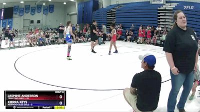 110 lbs Round 3 (6 Team) - Kierra Keys, Nebraska Blue Girls vs Jasmine Anderson, Team Iowa Girls