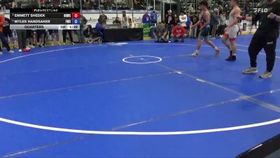 175 lbs Quarters - Emmett Shedek, Big Game Wrestling Club vs Myles Handsaker, Farmboy Wrestling Club