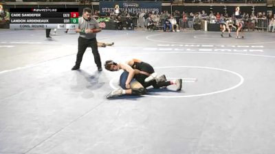 D 1 150 lbs Cons. Round 1 - Cade Sandefer, Catholic - B.R. vs Landon Ardeneaux, Covington