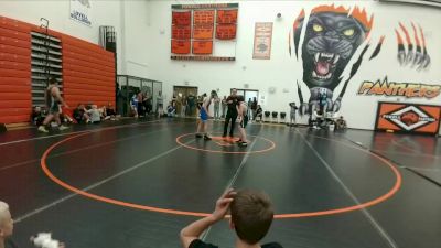 129-133 lbs Round 3 - Britt Asay, Lovell Middle School vs Orion Spargo, Worland Middle School