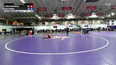 131 lbs Cons. Round 2 - Dru Turner, Unattached vs Agnia Krakosova, Simon Fraser University