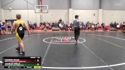 150 lbs Semifinal - Charles Wells, Fort Payne Youth Wrestling vs Camden Mclin, North Alabama Elite Wrestling