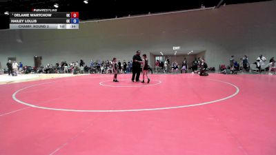 73-77 lbs Champ. Round 3 - Brinley Leyba, OK vs Dariya Hoegemeyer, NE