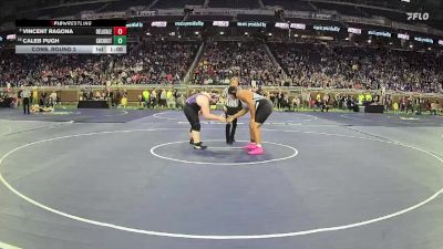 D2-285 lbs Cons. Round 2 - Caleb Pugh, Grand Rapids Christian HS vs Vincent Ragona, De La Salle Collegiate