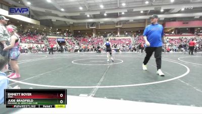 82 lbs Round 5 - Jude Bradfield, Mulvane Jr. Wrestling Club vs Emmett Boyer, WWC