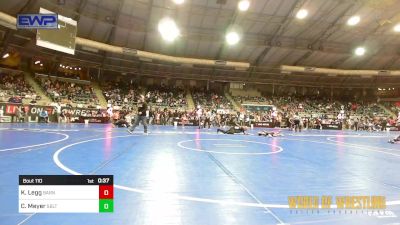 49 lbs Quarterfinal - Kayde Legg, Barnsdall Youth Wrestling vs Colby Meyer, Sebolt Wrestling Academy