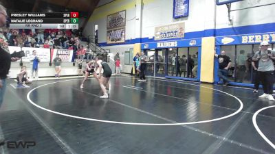 89-97 lbs Rr Rnd 3 - Presley Williams, Sperry Wrestling Club vs Natalie LeGrand, Sperry Wrestling Club