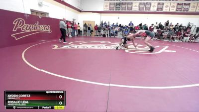 174 lbs Quarterfinal - Rosalio Leal, Modesto College vs Ayden Cortez, Fresno City