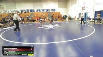 133 lbs Placement Matches (16 Team) - Erickson Edpao, Santa Rosa Junior College vs William Giron, Modesto Junior College