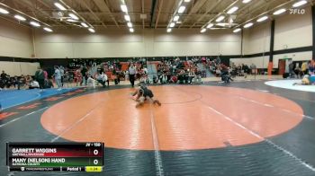 150 lbs Quarterfinal - Garrett Wiggins, Greybull/Riverside vs Many (Nelson) Hand, Natrona County