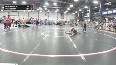 120 lbs Rr Rnd 2 - Kaeden Nelson, Indiana Outlaws Blue - HSB vs Lucas Copper, Smittys Barn - HSB