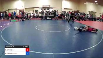 74 kg Consi Of 32 #1 - Gabriel Orosco, TJ Trained-Springfield vs Brody Baumann, Maurer Coughlin Wrestling Club