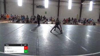 76 lbs Quarterfinal - Paul Jr Ruiz, Red Wave vs Beckett Campbell, Hudson WC