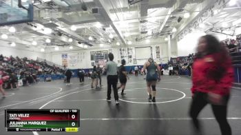 190 lbs Champ. Round 2 - Julianna Marquez, Gabrielino vs Tati Velez, Foothill