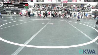 57-62 lbs Semifinal - Bree Johnson, Standfast vs EvieDale Arrington, Comanche Takedown Club