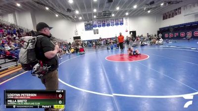 121 lbs Round 3 - Logynn Petersen, Camel Kids Wrestling vs Milla Bretz, Natrona Colts Wrestling Club