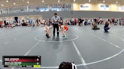 80 lbs Round 3 (6 Team) - Niko Johnson, Capital City WC vs Braylon Decker, Junior Terps Xpress