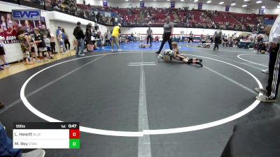 55 lbs Semifinal - Logan Hewitt, Blue Devil Wrestling vs Maxwell Roy, Standfast