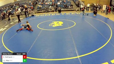 12U Boys - 78 lbs Champ. Round 2 - Hunter Rodriguez, Interior Grappling Academy vs Levi Pike, Michigan West Wrestling Club