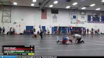 157 lbs Cons. Round 2 - Wyatt Willey, Wisconsin-Platteville vs Curtis Green Saunders, Cornell College