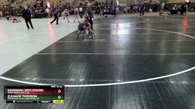 65 lbs Semifinal - Eleanor Thomson, Buckhorn Youth Wrestling As vs Savannah Gryczewski, Wave Wrestling Club