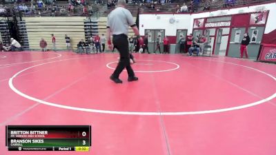 150 lbs Champ. Round 2 - Britton Bittner, Mt. Vernon High School vs Branson Sikes, Carroll